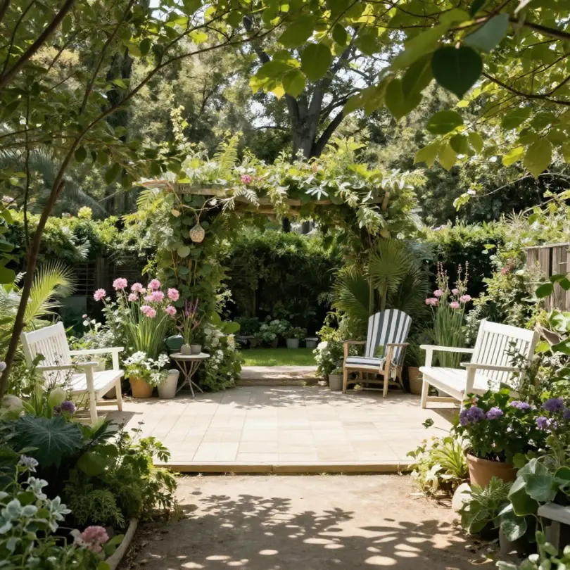 jardin ombragé plantations